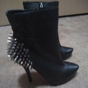 Leather Studded Boots
